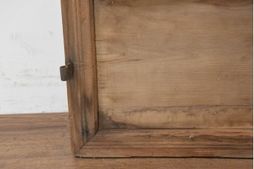 中国アンティーク建具　1900年頃　端正な格子組みが趣深い両開き戸2枚(1対)セット　(R-089949)