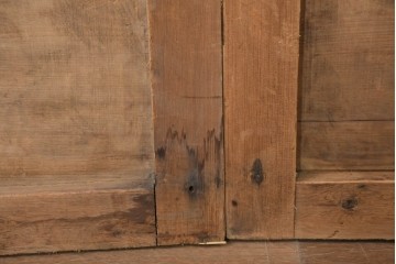 中国アンティーク建具　1900年頃　端正な格子組みが趣深い両開き戸2枚(1対)セット　(R-089949)