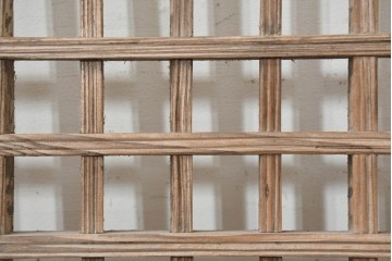 中国アンティーク建具　1900年頃　李朝風建具　均整の取れた格子意匠が魅力の窓1枚　(R-089953)