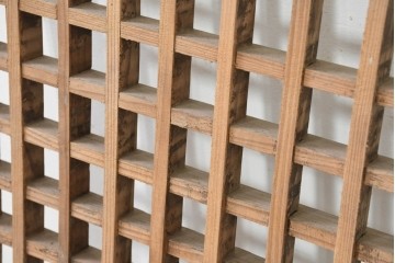 中国アンティーク建具　1900年頃　李朝風建具　均整の取れた格子意匠が魅力の窓1枚　(R-089953)