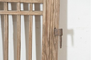 中国アンティーク建具　1900年頃　李朝風建具　均整の取れた格子意匠が魅力の窓2枚(1対)セット　(R-089955)