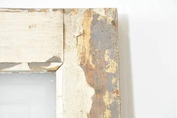 フランスアンティーク建具　1900年頃　庭園を描いた美しいエッチングガラス入りドア1枚　(R-089963)