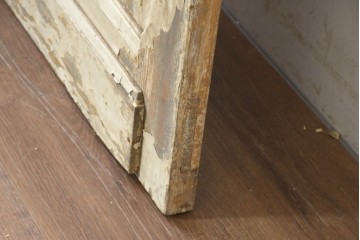 フランスアンティーク建具　1900年頃　庭園を描いた美しいエッチングガラス入りドア1枚　(R-089963)