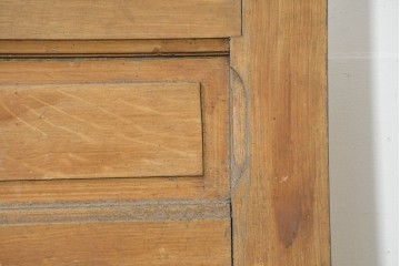 フランスアンティーク建具　1900年頃　庭園を描いた美しいエッチングガラス入りドア1枚　(R-089963)