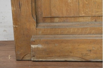 フランスアンティーク建具　1900年頃　庭園を描いた美しいエッチングガラス入りドア1枚　(R-089963)