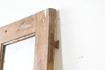 フランスアンティーク建具　1900年頃　庭園を描いた美しいエッチングガラス入りドア1枚　(R-089963)