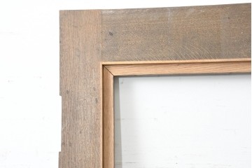 中古建具　特注オーダー品　ナラ無垢材　立体的なパネル意匠が上品な親子ドア2枚(1対)セット　(R-089964)
