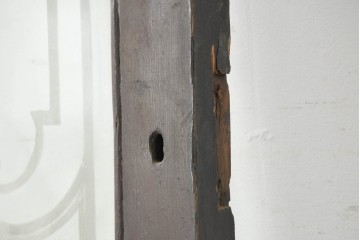 イギリスアンティーク建具　1920年頃　優美な装飾模様のエッチングガラス入りドア1枚　(R-089965)