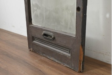 イギリスアンティーク建具　1920年頃　優美な装飾模様のエッチングガラス入りドア1枚　(R-089965)