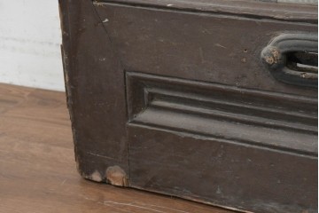 イギリスアンティーク建具　1920年頃　優美な装飾模様のエッチングガラス入りドア1枚　(R-089965)