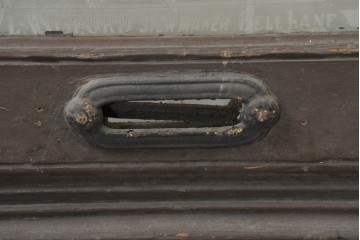 イギリスアンティーク建具　1920年頃　優美な装飾模様のエッチングガラス入りドア1枚　(R-089965)