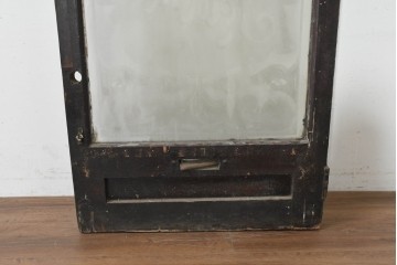 イギリスアンティーク建具　1920年頃　優美な装飾模様のエッチングガラス入りドア1枚　(R-089965)