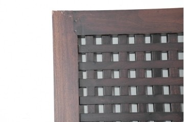 新古　未使用展示品　特大サイズ　落ち着いた色合いの端正なマス目格子パネル1枚　(R-089966)