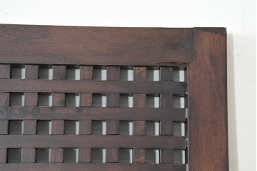 新古　未使用展示品　特大サイズ　落ち着いた色合いの端正なマス目格子パネル1枚　(R-089966)