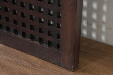 新古　未使用展示品　特大サイズ　落ち着いた色合いの端正なマス目格子パネル1枚　(R-089966)