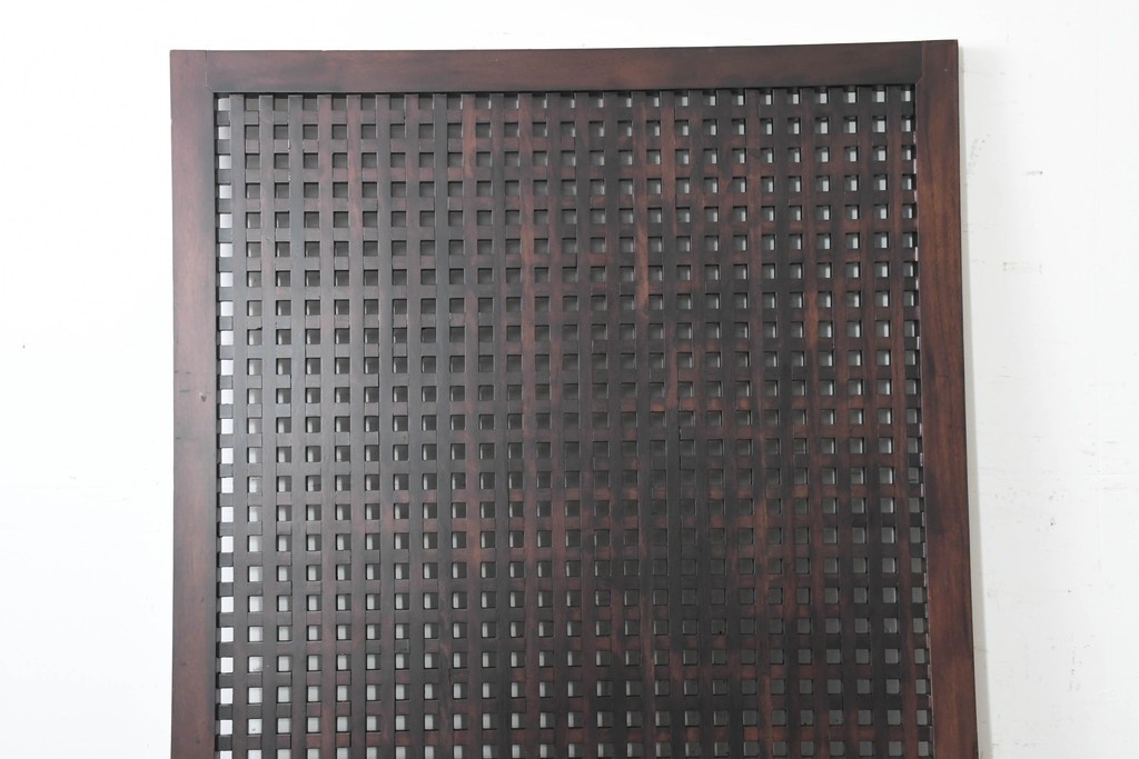 新古　未使用展示品　特大サイズ　落ち着いた色合いの端正なマス目格子パネル1枚　(R-089966)