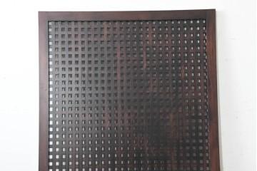 新古　未使用展示品　特大サイズ　落ち着いた色合いの端正なマス目格子パネル1枚　(R-089966)