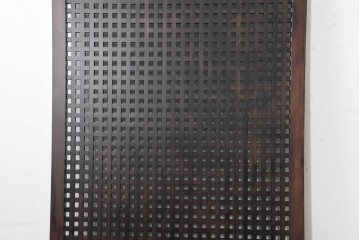 新古　未使用展示品　特大サイズ　落ち着いた色合いの端正なマス目格子パネル1枚　(R-089966)