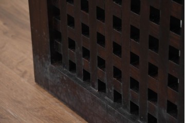 新古　未使用展示品　特大サイズ　落ち着いた色合いの端正なマス目格子パネル1枚　(R-089966)