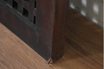 新古　未使用展示品　特大サイズ　落ち着いた色合いの端正なマス目格子パネル1枚　(R-089966)