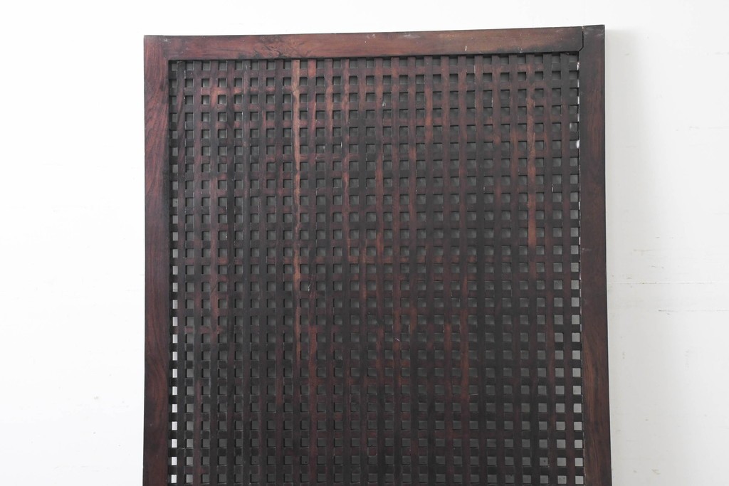 新古　未使用展示品　特大サイズ　落ち着いた色合いの端正なマス目格子パネル1枚　(R-089967)