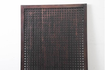 新古　未使用展示品　特大サイズ　落ち着いた色合いの端正なマス目格子パネル1枚　(R-089967)