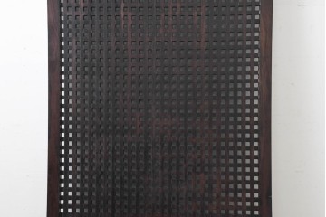 新古　未使用展示品　特大サイズ　落ち着いた色合いの端正なマス目格子パネル1枚　(R-089967)