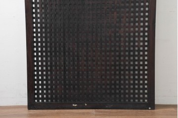 新古　未使用展示品　特大サイズ　落ち着いた色合いの端正なマス目格子パネル1枚　(R-089967)