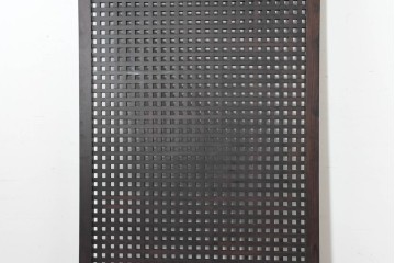 新古　未使用展示品　特大サイズ　落ち着いた色合いの端正なマス目格子パネル1枚　(R-089967)