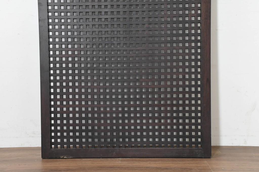 新古　未使用展示品　特大サイズ　落ち着いた色合いの端正なマス目格子パネル1枚　(R-089967)