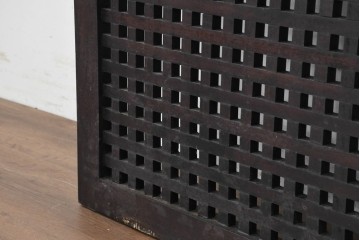 新古　未使用展示品　特大サイズ　落ち着いた色合いの端正なマス目格子パネル1枚　(R-089967)