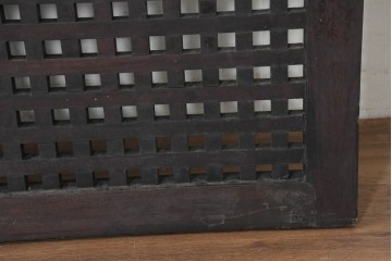 新古　未使用展示品　特大サイズ　落ち着いた色合いの端正なマス目格子パネル1枚　(R-089967)