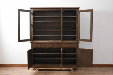 中古　美品　柏木工(KASHIWA)　WILDERNESS(ウィルダネス)　オーク材　落ち着いた佇まいのキャビネット　定価約75万円　(R-089987)