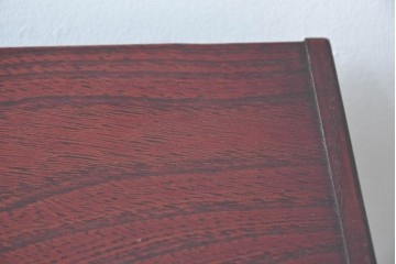 中古　美品　筑後民芸　川野工芸　力強く美しい木目が際立つ飾り棚　(R-089988)