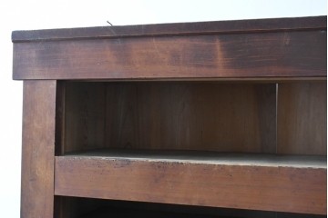 和製アンティーク　透かし彫りの意匠が趣を添える四尺京水屋　(R-089992)