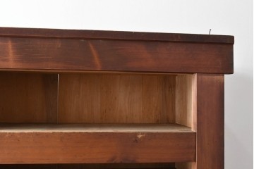 和製アンティーク　透かし彫りの意匠が趣を添える四尺京水屋　(R-089992)