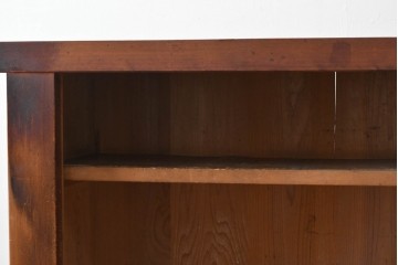 和製アンティーク　横桟引き戸が美しい四尺京水屋の収納棚　(R-089994)