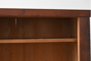 和製アンティーク　横桟引き戸が美しい四尺京水屋の収納棚　(R-089994)