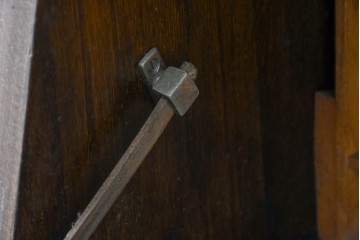 フランスアンティーク　1930年から1940年頃　アールデコ　アーチ型のガラス扉が美しいサイドバイサイドビューローブックケース　(R-090002)