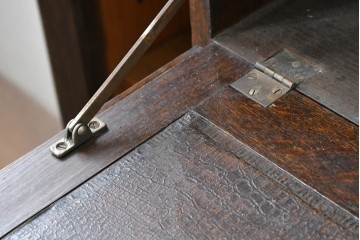 フランスアンティーク　1930年から1940年頃　アールデコ　アーチ型のガラス扉が美しいサイドバイサイドビューローブックケース　(R-090002)