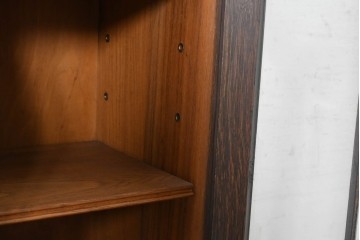フランスアンティーク　1930年から1940年頃　アールデコ　アーチ型のガラス扉が美しいサイドバイサイドビューローブックケース　(R-090002)