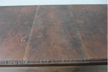 イギリスヴィンテージ　1960年頃　彫刻と曲線脚が優美なエクステンションテーブル　(R-090012)