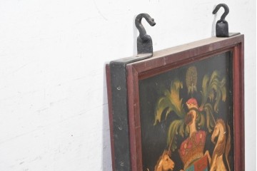 【簡易リペア限定品】　イギリスアンティーク　1930年から1940年頃　紋章風意匠とユニコーンが印象的なパブサイン　(R-090032)