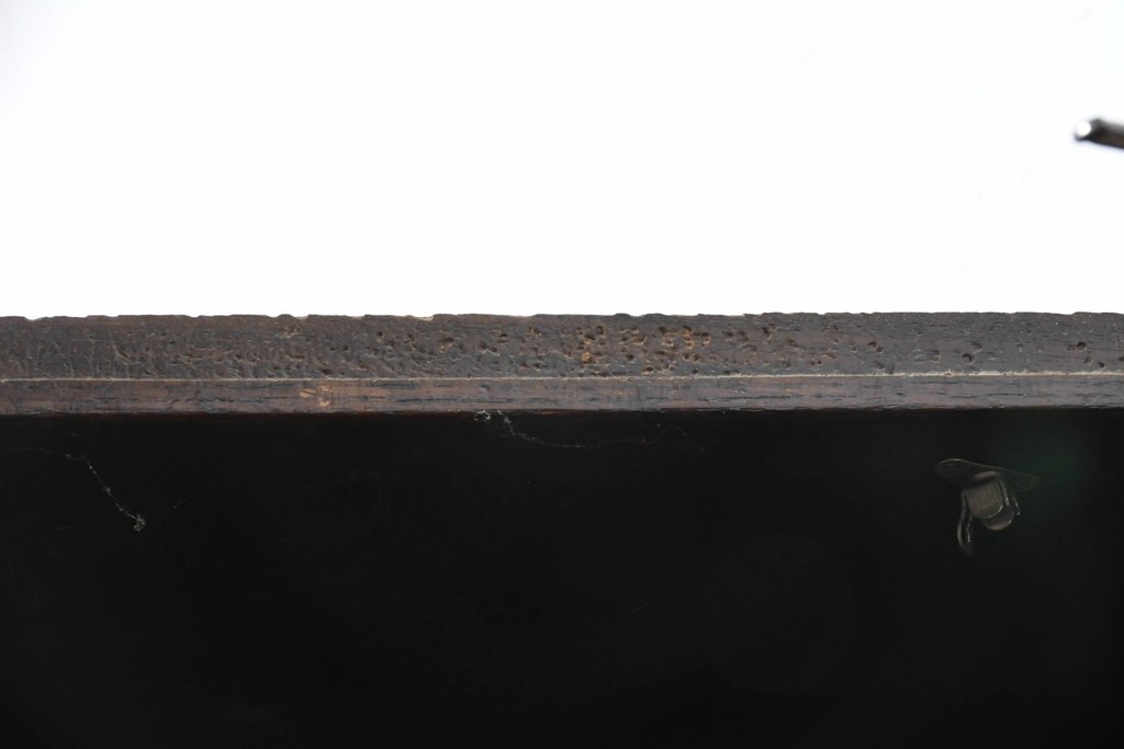 イギリスアンティーク　1930年頃　オーク材　曲線意匠が印象的な薄型ワードローブ　(R-090034)