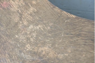イギリスアンティーク　1940年から1950年頃　オーク材　植物モチーフの彫刻が上品なカウンターテーブル　(R-090037)