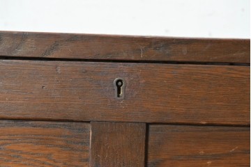 イギリスアンティーク　1940年から1950年頃　オーク材　植物モチーフの彫刻が上品なカウンターテーブル　(R-090037)
