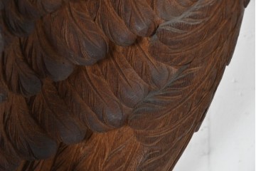 【簡易リペア限定品】　イギリスアンティーク　1870年から1910年頃　激レア!　オーク材　翼を広げた鷲の彫刻が圧巻のレクターン　(R-090038)