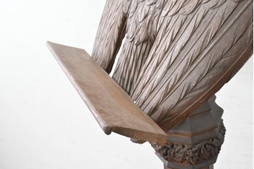 【簡易リペア限定品】　イギリスアンティーク　1870年から1910年頃　激レア!　オーク材　翼を広げた鷲の彫刻が圧巻のレクターン　(R-090038)