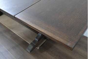イギリスヴィンテージ　1950年頃から1960年頃　特大サイズ　オーク材　ゆったり使えるエクステンションテーブル　(R-090048)