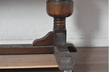 イギリスヴィンテージ　1950年頃から1960年頃　特大サイズ　オーク材　ゆったり使えるエクステンションテーブル　(R-090048)